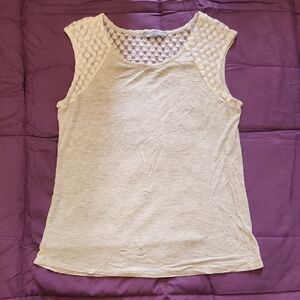 Elegant Cream Lace Sleeve Women's Top